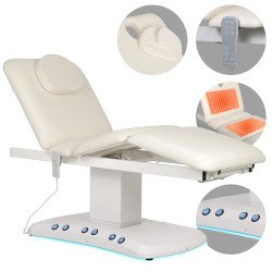 Lit chauffant électrique Serenity PRO 4 – Spa & massage – Hauteur réglable, revêtement Satin Comfort