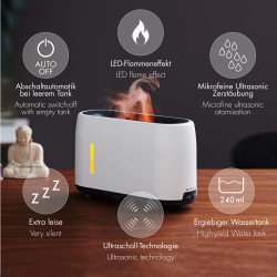 Diffuseur PROMED AL-240 FL – Ultrasonique, brume froide, LED multicolore – Aromathérapie – Garantie 2 ans