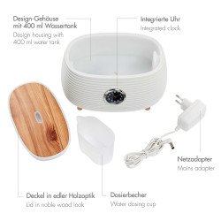 PROMED AL-400 CL – Diffuseur d’huiles essentielles avec LED – Diffusion ultrasonique 400 ml – Élégant & silencieux – Garantie 2