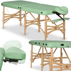 Table de massage pliante Alba 70 – Vinyl Flex – 70 cm – Bois – Résistante & légère – Garantie 2 ans