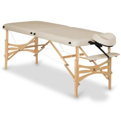 Table de massage Panda Bois clair 70 – Vinyl Flex – 70 cm – Pieds bois – Habys