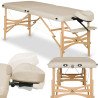 Table de massage Panda Bois clair 70 – Vinyl Flex – 70 cm – Pieds bois – Habys
