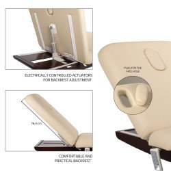 Libra 4 HEAT Stationary Massage Table – 74 cm – Beige – Habys