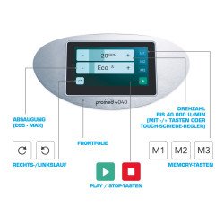 PROMED 4040 – Fraise pro avec aspiration pour manucure & pédicure