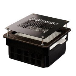 Collecteur de poussière intégré Teri Turbo Noir – Aspirateur encastrable avec filtre HEPA